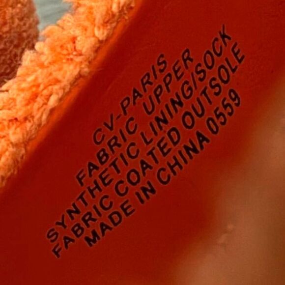 Chelsea & Violet Paris Orange Terry Cloth Bow Heel Sandals Square Toe Size 7.5 - Picture 7 of 7